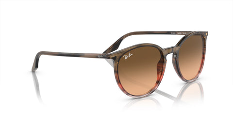 Ray-Ban Striped Brown Gradient Red- Rosa