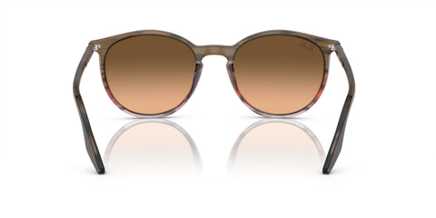 Ray-Ban Striped Brown Gradient Red- Rosa