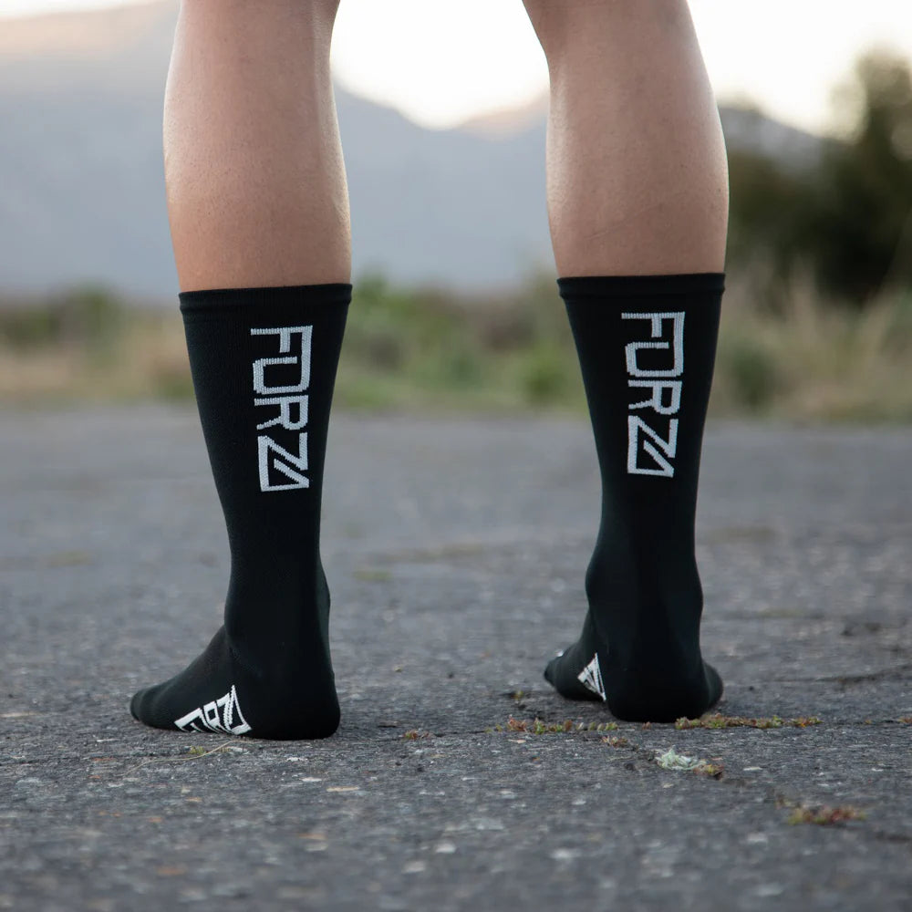 FORZA Premium Race Socks - Black - biket.co.za
