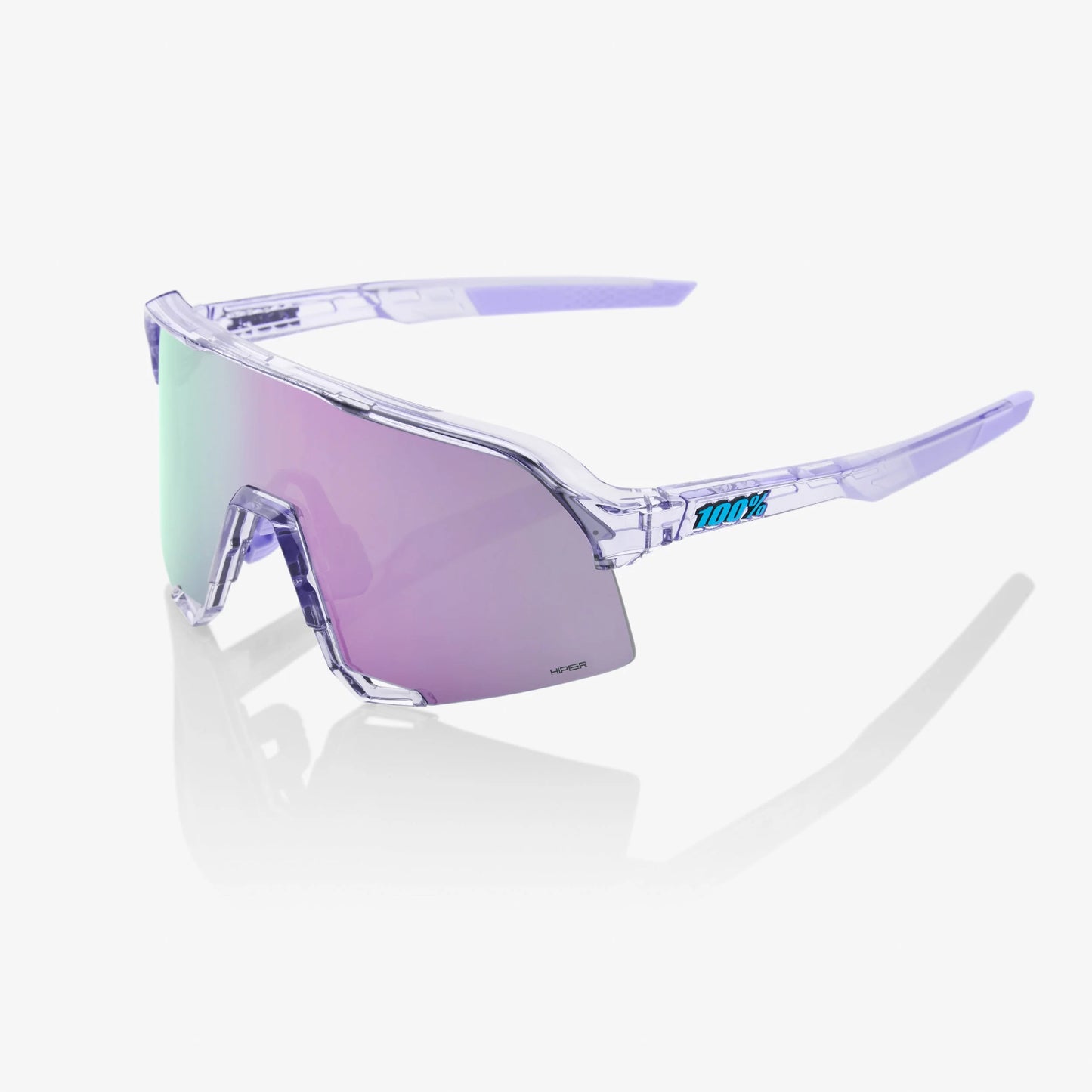 100% S3 - Polished Translucent Lavender - HiPER Lavender Mirror Len - biket.co.za