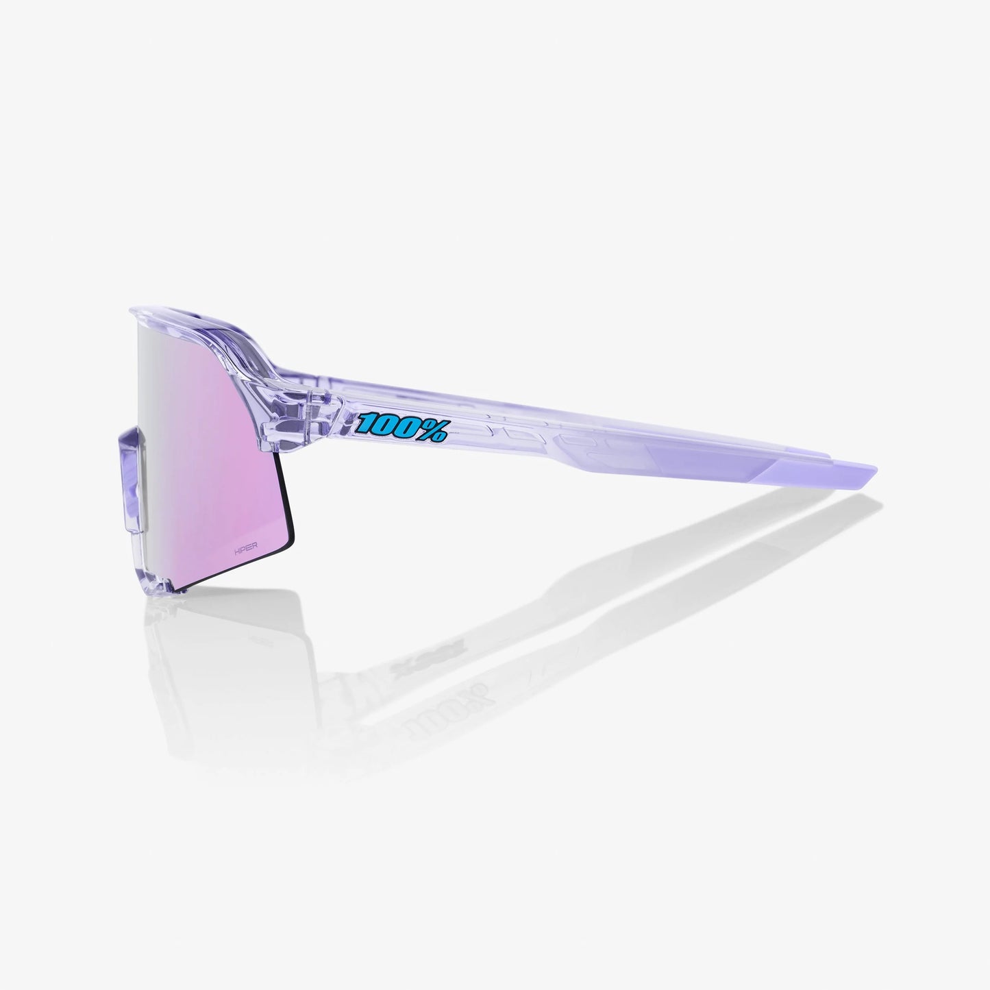 100% S3 - Polished Translucent Lavender - HiPER Lavender Mirror Len - biket.co.za