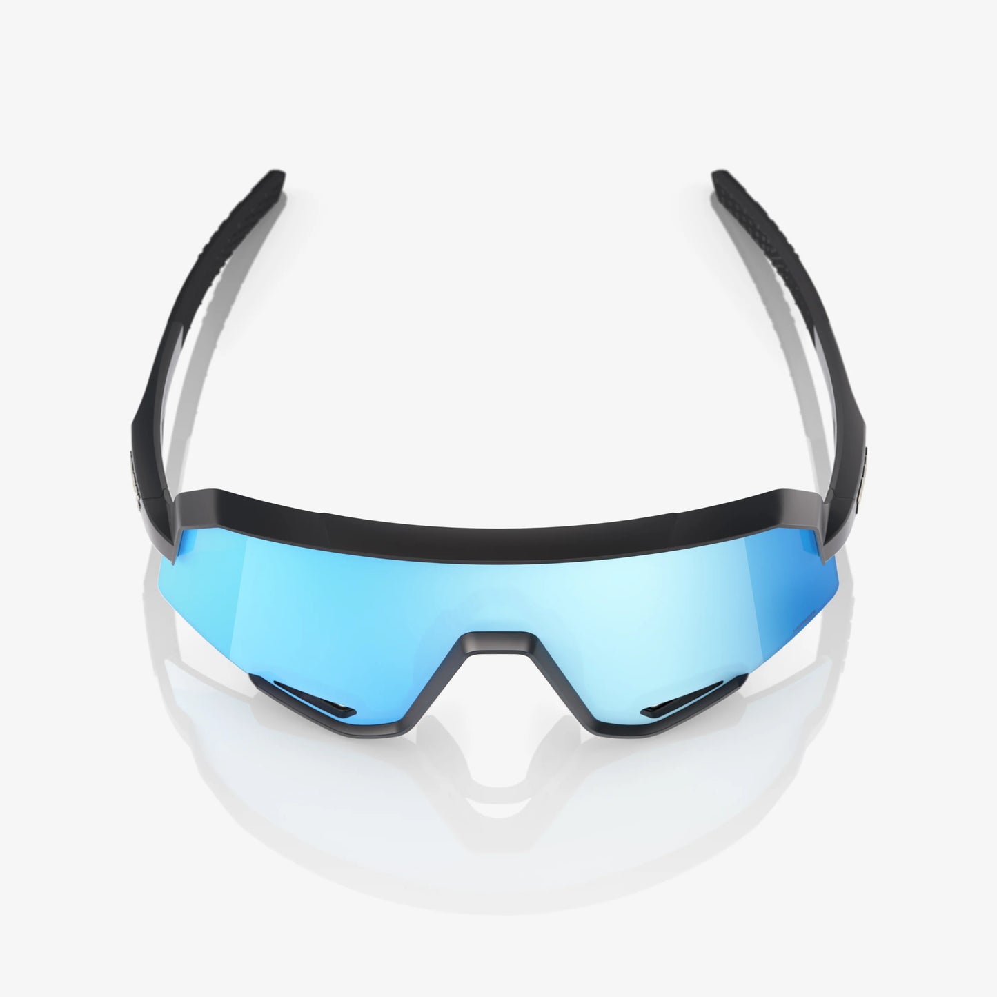 100% SLENDALE Matte Black HiPER® Blue Multilayer Mirror Lens - biket.co.za