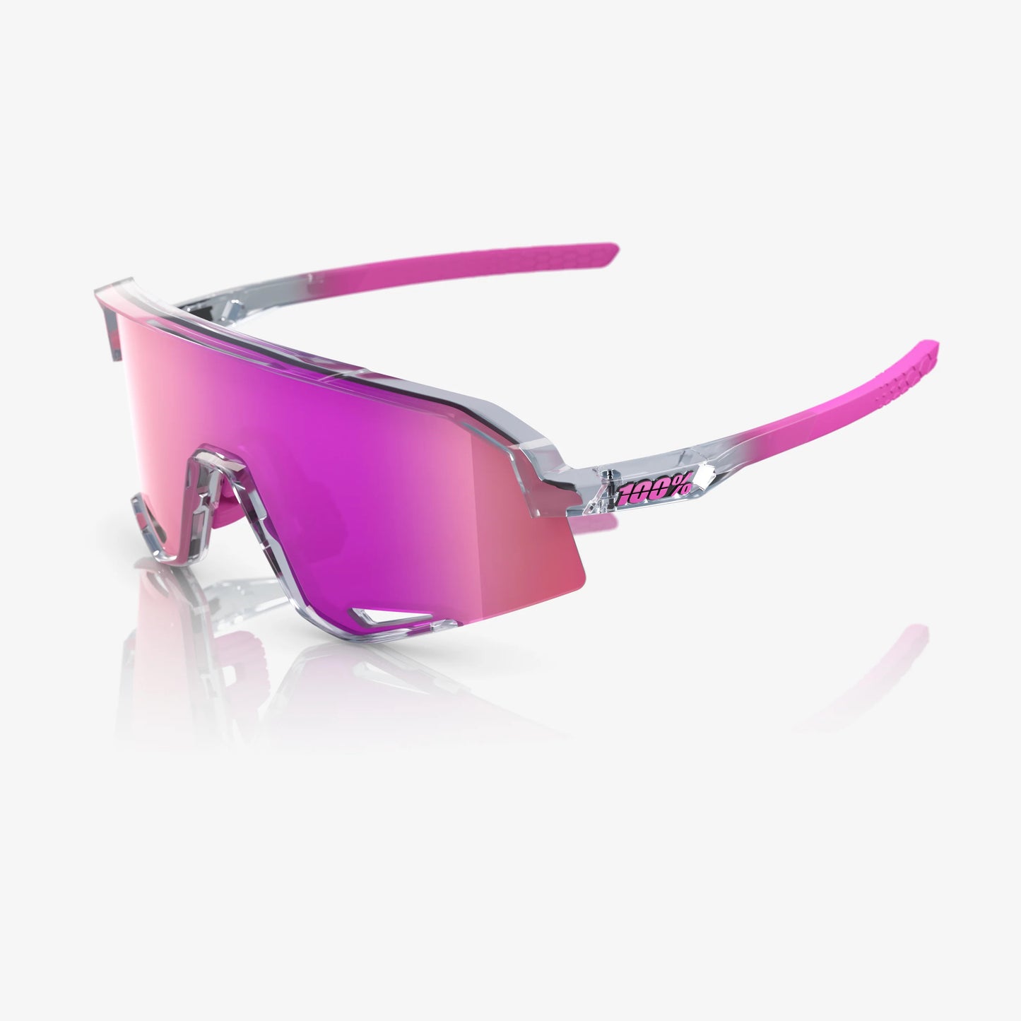 100% SLENDALE Polished Translucent Grey Purple Multilayer Mirror Lens - biket.co.za