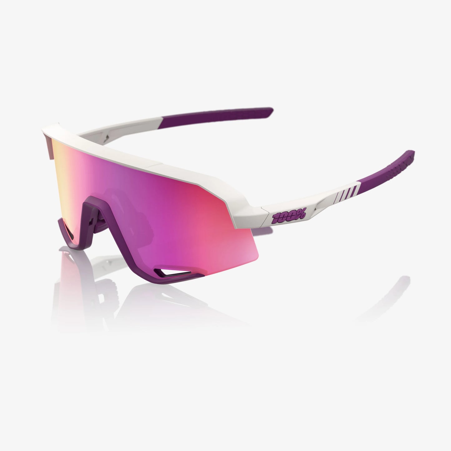 100% SLENDALE Matte Chalk Purple Mirror Lens - biket.co.za