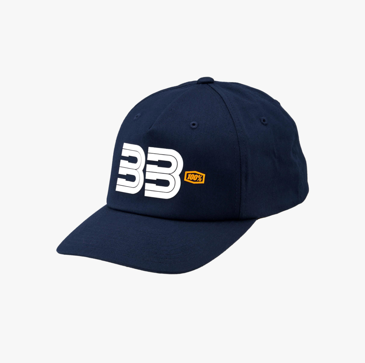 100% BB33 X-FIT FLEXFIT HAT - NAVY - L/XL - biket.co.za