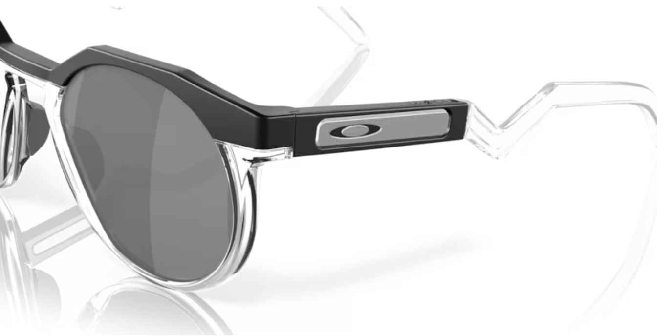 Oakley HSTN Matte Black/Clear- Prizm Black Polarized - biket.co.za