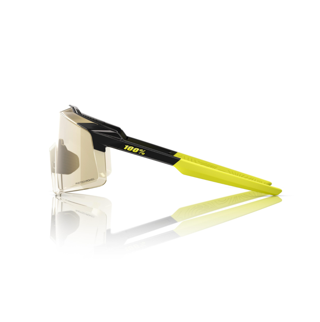 100% Aerocraft - Gloss Metallic Black - Gold Mirror Photochromic Lens - biket.co.za