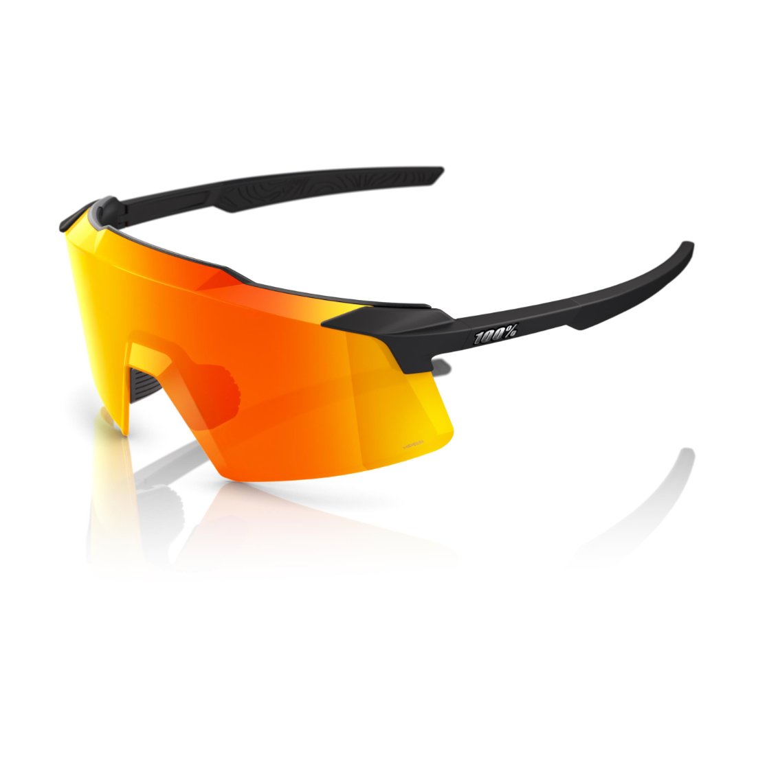 100% Aerocraft - Soft Tact Black - HiPER Red Multilayer Mirror Lens - biket.co.za