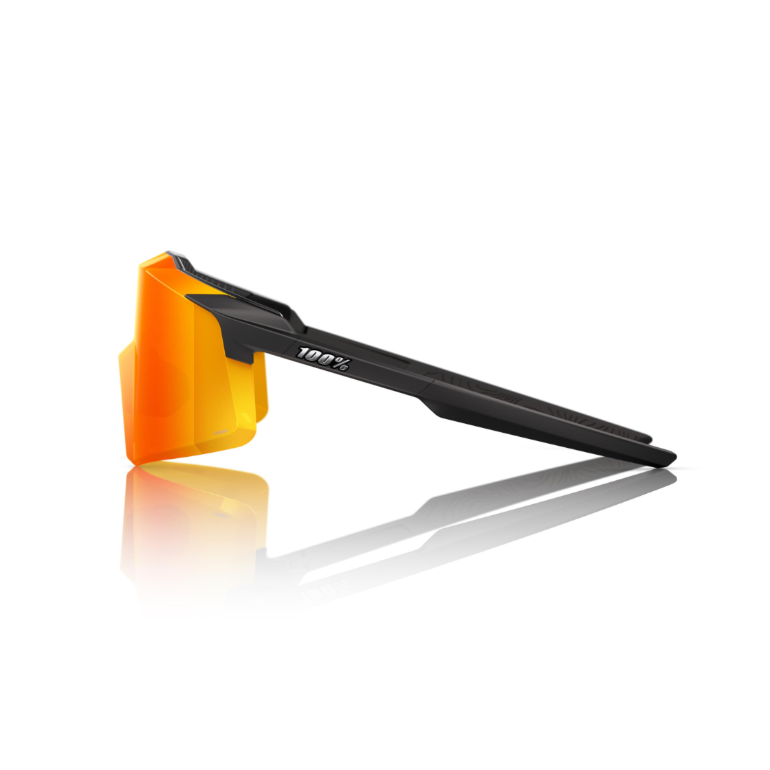 100% Aerocraft - Soft Tact Black - HiPER Red Multilayer Mirror Lens - biket.co.za