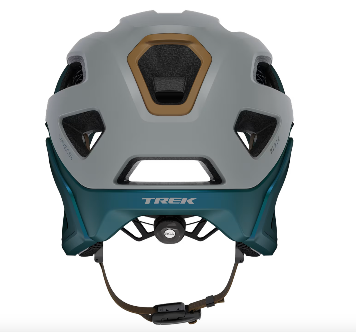 Trek Blaze WaveCel Mountain Bike Helmet - Matte Gravel/ Dark Aquatic - biket.co.za