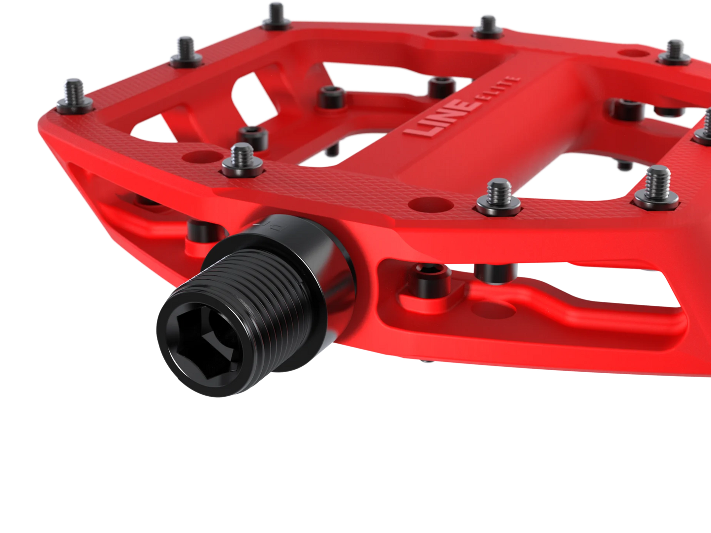 Trek Line Elite MTB Pedal Set - Radioactive Red - biket.co.za