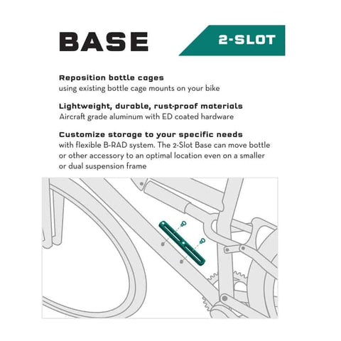 WOLF TOOTH B RAD MOUNTING BASE 2 SLOT (B-RAD-2)