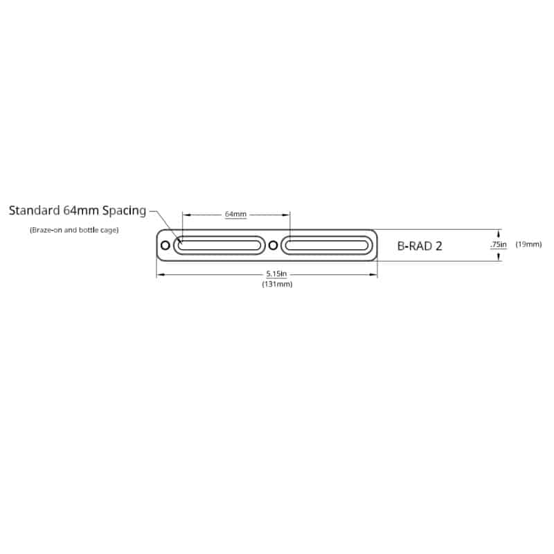 WOLF TOOTH B RAD MOUNTING BASE 2 SLOT (B-RAD-2) - biket.co.za