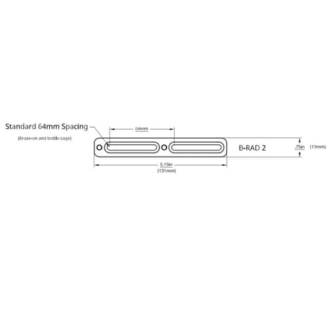 WOLF TOOTH B RAD MOUNTING BASE 2 SLOT (B-RAD-2)