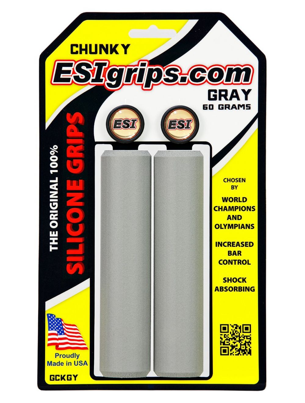 ESI Chunky Grips Grey 60g - biket.co.za