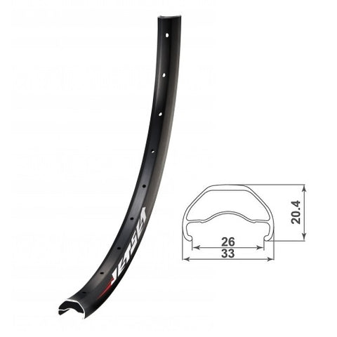 Jetset Rim 29" E337 32H Tubeless Eyelets