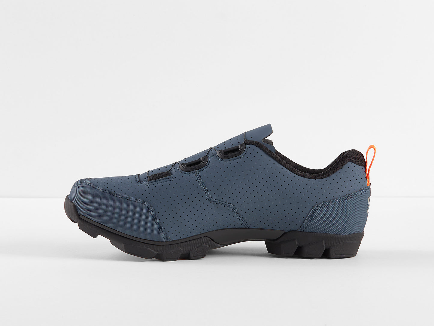 Bontrager Evoke Mountain Bike Shoes - Battleship Blue/Radioactive Orange - biket.co.za