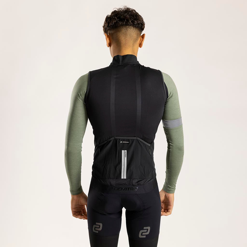 Ciovita Mens Faro Reflective Gilet- Black - biket.co.za