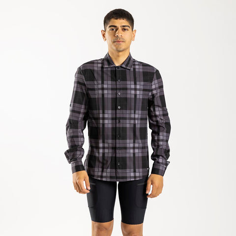 Men's Long Sleeve Adventure Shirt - Charcoal - biket.co.za