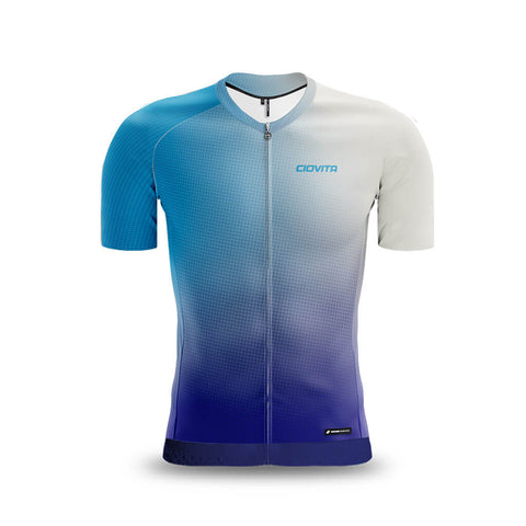 Ciovita Men's Punto Corsa Race Fit Jersey (Blue) - biket.co.za