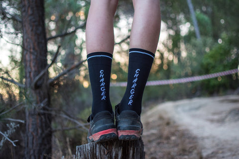 Charger socks - Black simple - biket.co.za