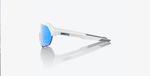 100% S2 - Matte White - Hiper Blue Multilayer Mirror Lens - biket.co.za