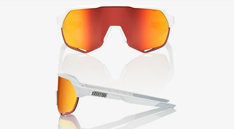 100% S2 - Soft Tact Off White - Hiper Red Multilayer Mirror Lens - biket.co.za