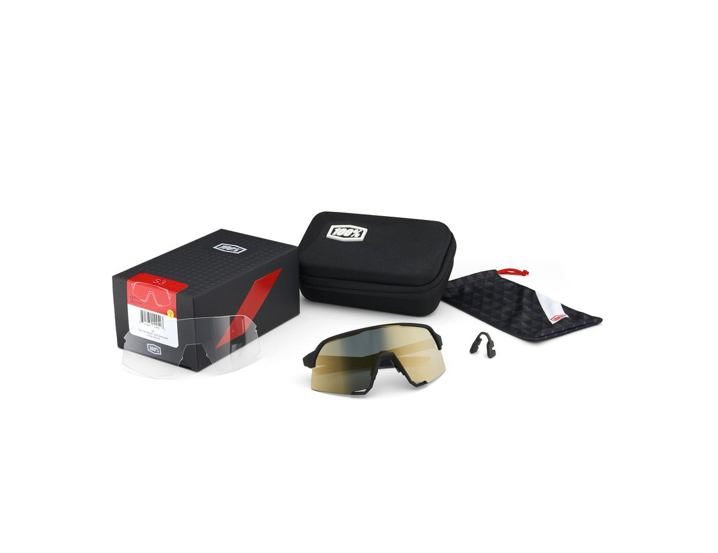 100% S3 - Matte Black - Hiper Blue Multilayer Mirror Lens – biket