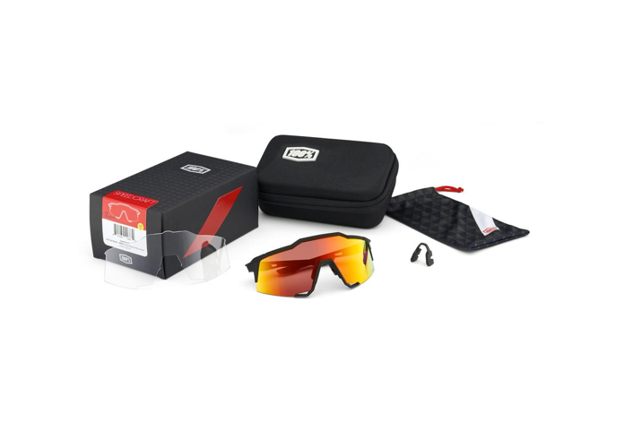 100% Speedcraft - Soft Tact Off White - Hiper Red Multilayer Mirror Lens - biket.co.za