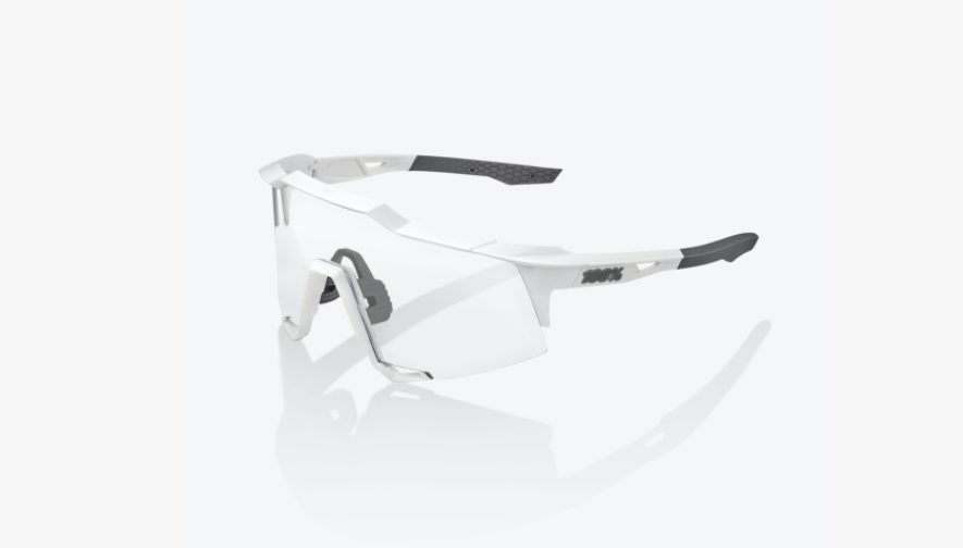 100% Speedcraft - Matte White - Hiper Silver Mirror Lens - biket.co.za