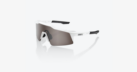 100% Speedcraft SL - Matte White - Hiper Silver Mirror Lens - biket.co.za