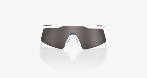 100% Speedcraft SL - Matte White - Hiper Silver Mirror Lens - biket.co.za