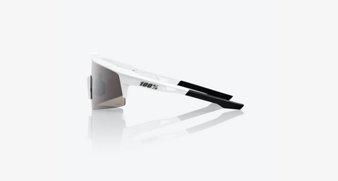 100% Speedcraft SL - Matte White - Hiper Silver Mirror Lens - biket.co.za