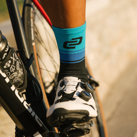 Ciovita Crew Cycling Socks- Blue Stripe - biket.co.za