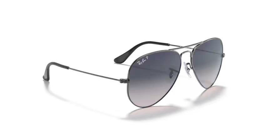 
                  
                    Ray-Ban Aviator Large Gun Metal - Blue/Grey Polarized - biket.co.za
                  
                