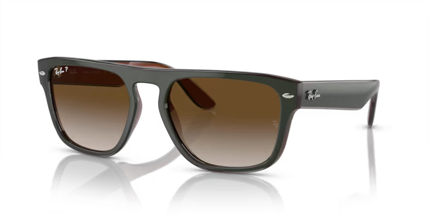 Ray-Ban Green, Dark Grey & Transparent Brown- Brown Gradient Polarized - biket.co.za