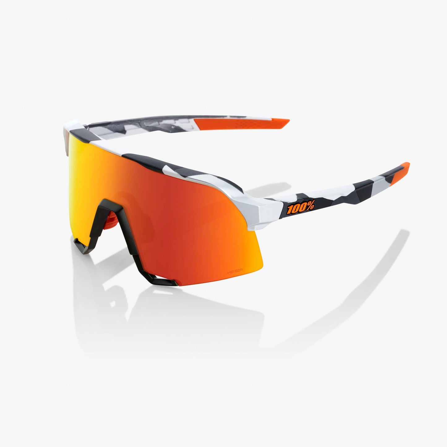 100% S3™ Soft Tact Grey Camo HiPER® Red Multilayer Mirror Lens - biket.co.za