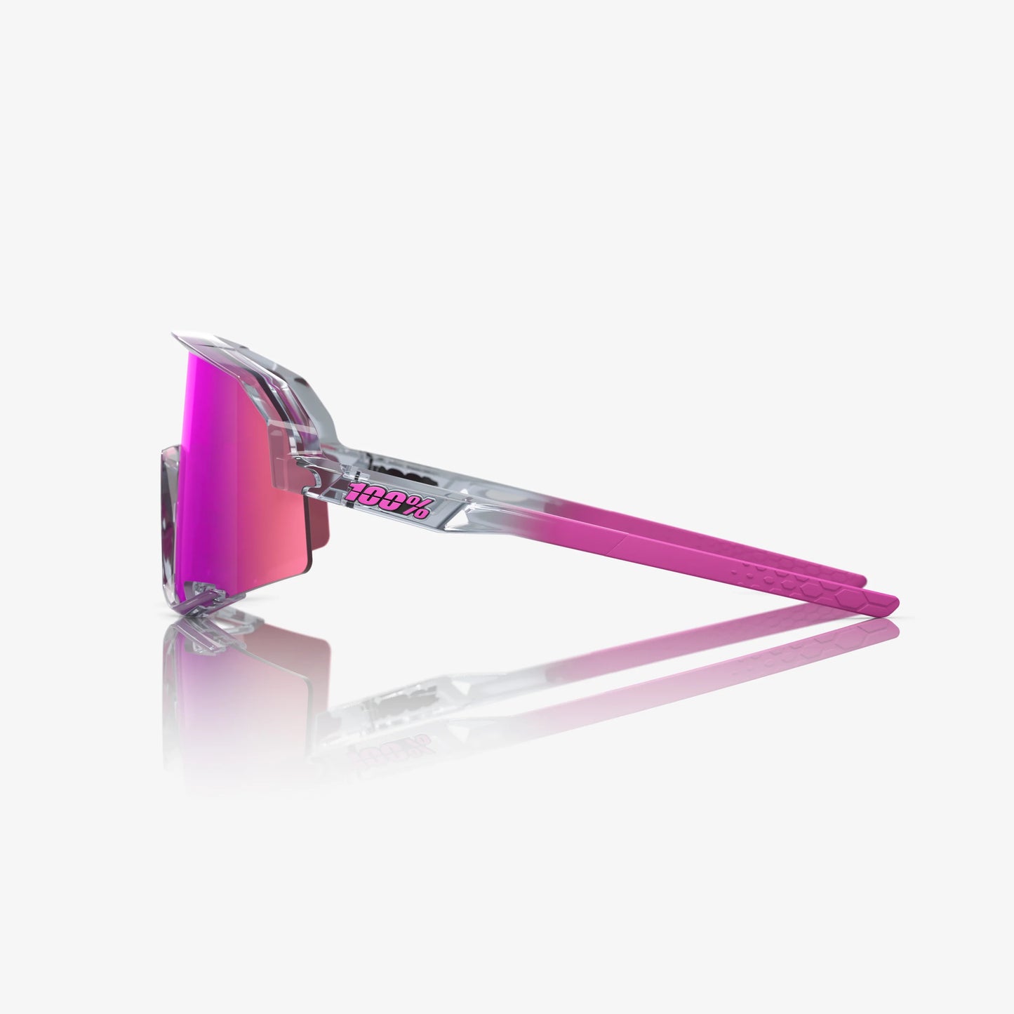 100% SLENDALE Polished Translucent Grey Purple Multilayer Mirror Lens - biket.co.za