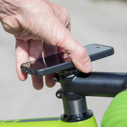 Stem bike shop phone mount