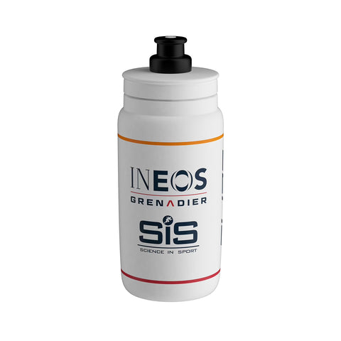 Elite water bottle Fly Team 550ml- Ineos -Grenadiers White