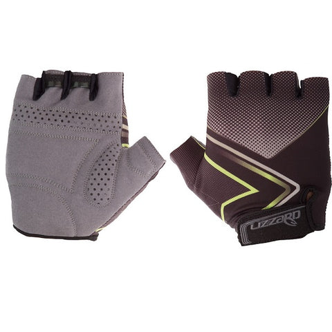 Lizzard Scourge – Mens Short Finger Gloves – Black & Lime