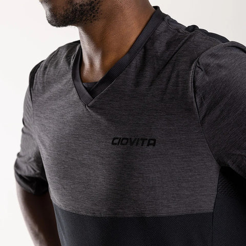 Ciovita Men's opera short sleeve trail tee- Charcoal - biket.co.za