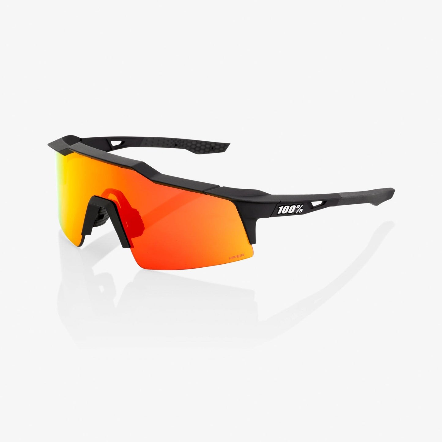 100% SPEEDCRAFT SL - SOFT TACT BLACK - HIPER RED MULTILAYER MIRROR LENS - biket.co.za