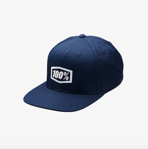 100% ICON SNAPBACK HAT NAVY - OS