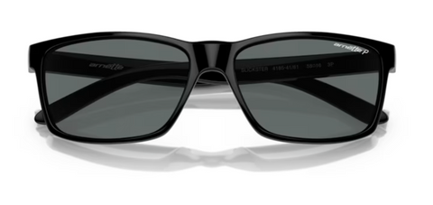 Arnette Slickster- Shiny Black Polarised Dark Grey