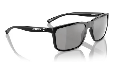 Arnette Stripe- Black Polarized Grey Mirror