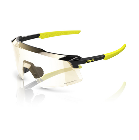 100% Aerocraft - Gloss Metallic Black - Gold Mirror Photochromic Lens