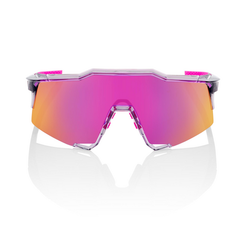 100% Speedcraft - Polished Translucent Grey (Tokyo Night) - Purple Multilayer Mirror Lens