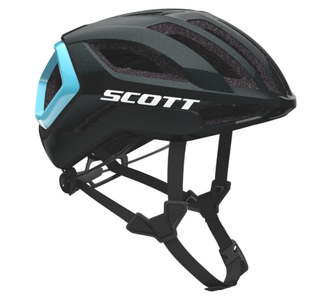 Scott Centric + Helmet- Black/ Light Blue