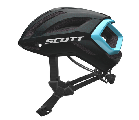 Scott Centric + Helmet- Black/ Light Blue